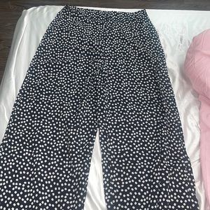 Black and white floral pants!